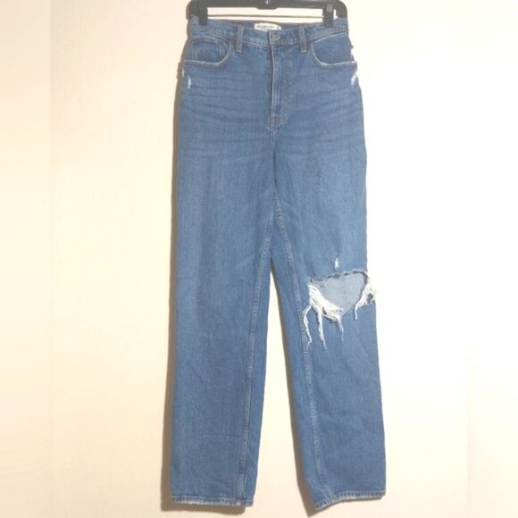 Abercrombie & Fitch Women's Curve Love Ultra High Rise 90s Straight Jeans 28 - Picture 6 of 16
